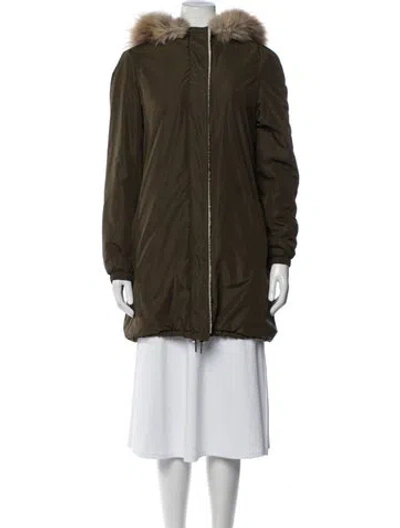 Pre-owned Maje Parka In Green