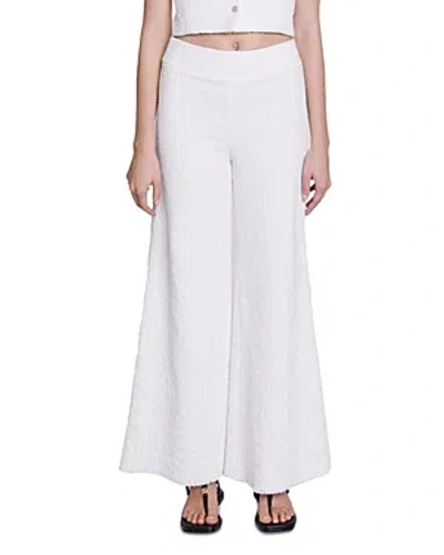 Maje Pasila Wide Leg Trousers In Ecru