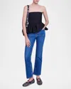 Maje Lulieta Strapless Top In Blue