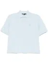 Maje Polo Shirt With Logo Patch In Blue