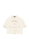 Maje Patch-pocket Shirt In Neutral