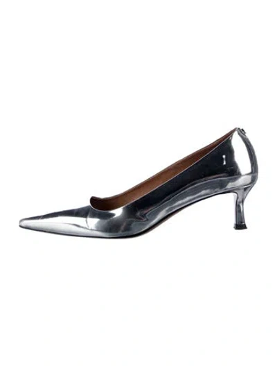 Pre-owned Maje Patent Leather Pumps In Blue