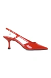 Maje Patent Leather Slingback Pumps In Rouges