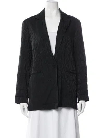 Pre-owned Maje Patterned Blazer In Black