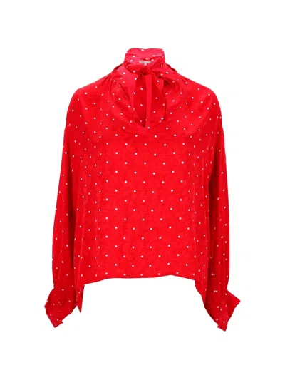 Pre-owned Maje Patterned Blouse In Red