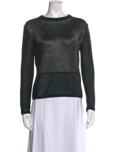 Pre-owned Maje Patterned Crew Neck Sweater