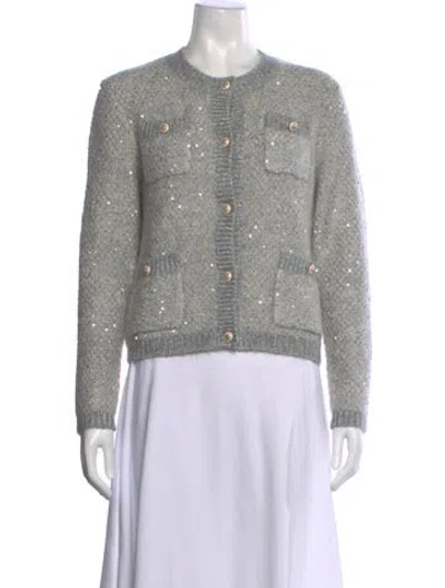 Pre-owned Maje Patterned Crew Neck Sweater