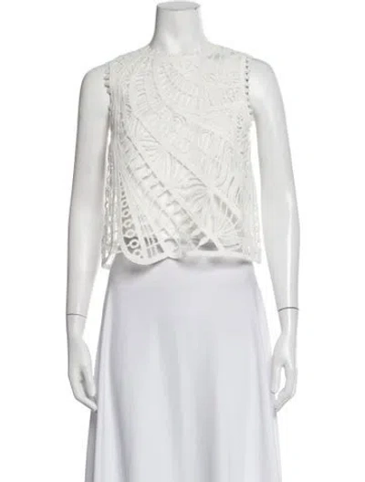 Pre-owned Maje Patterned Crew Neck Sweater In Neutrals