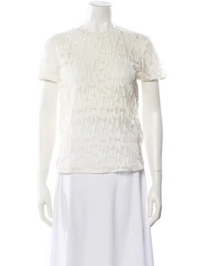 Pre-owned Maje Patterned Crew Neck Top In Neutral