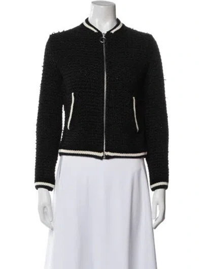 Pre-owned Maje Patterned Evening Jacket In Black
