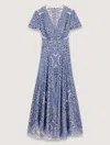 Maje Ribleuta Bandana-print Midi Dress In Blue Bandana Print
