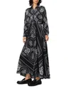 Maje Patterned Flowing Maxi Dress In Multi