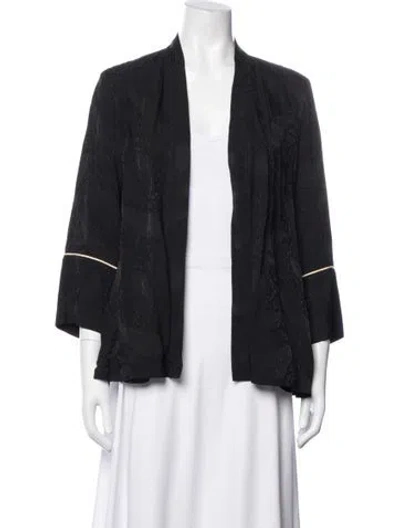 Pre-owned Maje Patterned Jacket In Black