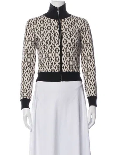 Pre-owned Maje Patterned Jacket In Blue
