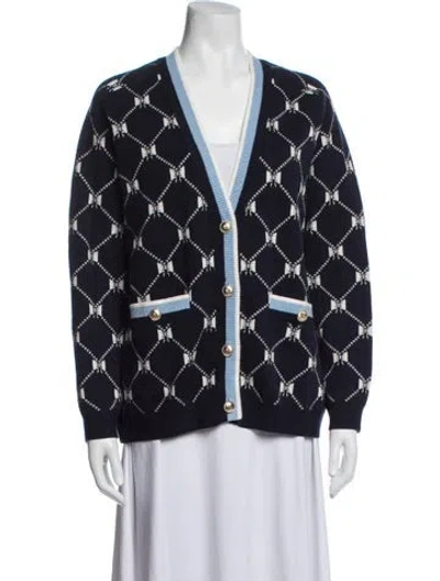 Pre-owned Maje Patterned Jacket In Blue