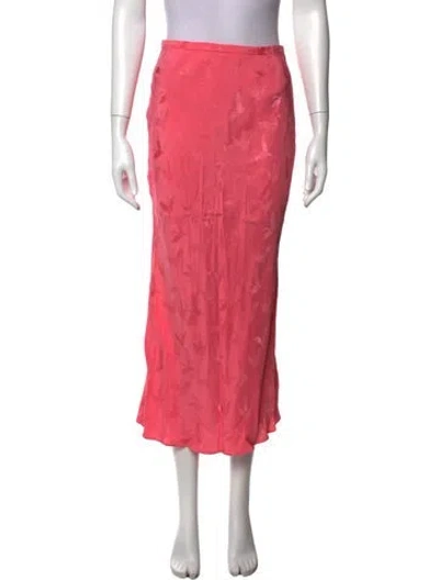 Pre-owned Maje Patterned Long Skirt In Pink