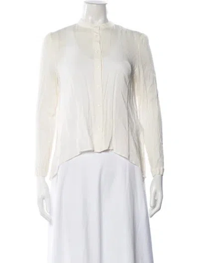 Pre-owned Maje Patterned Long Sleeve Blouse In Neutral