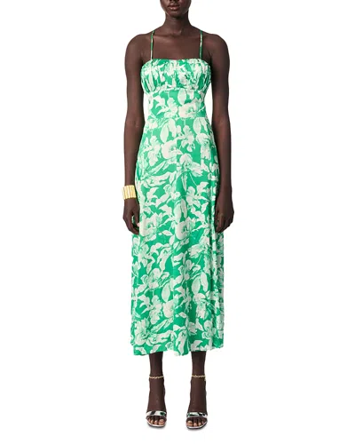 MAJE PATTERNED MAXI DRESS