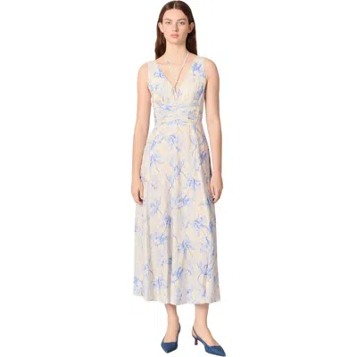 Maje Patterned Maxi Dress With Lacing