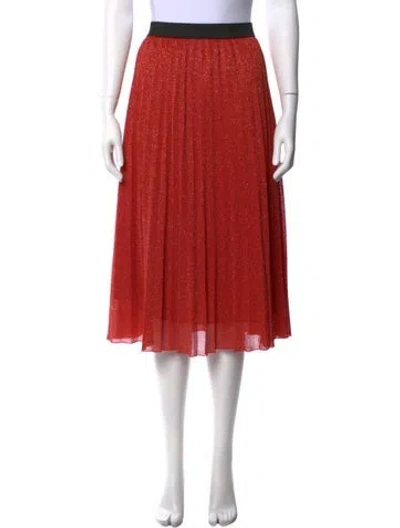 Pre-owned Maje Patterned Midi Length Skirt In Grey