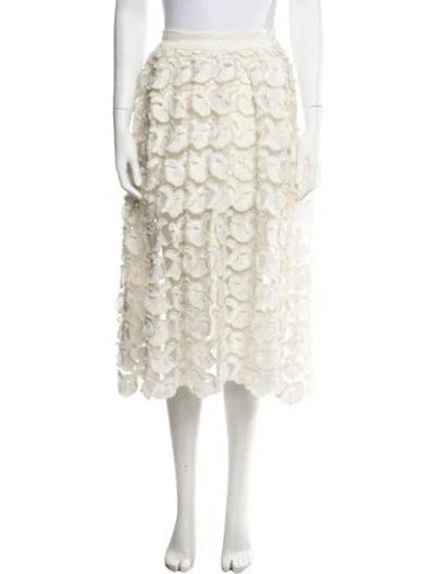 Pre-owned Maje Patterned Midi Length Skirt In Neutrals