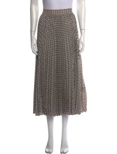 Pre-owned Maje Patterned Midi Length Skirt In Neutrals