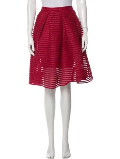 Pre-owned Maje Patterned Midi Length Skirt In Pink