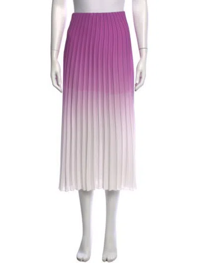 Pre-owned Maje Patterned Midi Length Skirt In Purple/white