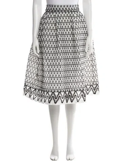 Pre-owned Maje Patterned Midi Length Skirt W/ Tags In Black/white