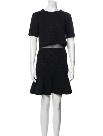 Pre-owned Maje Patterned Mini Dress In Blue