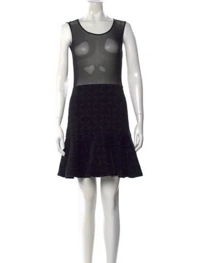 Pre-owned Maje Patterned Mini Dress In Multi