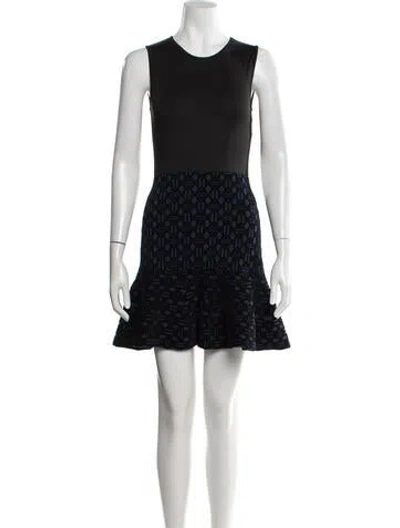 Pre-owned Maje Patterned Mini Dress In Multi
