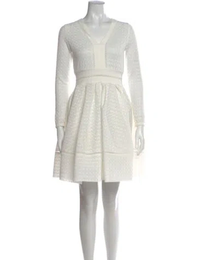 Pre-owned Maje Patterned Mini Dress In Neutral
