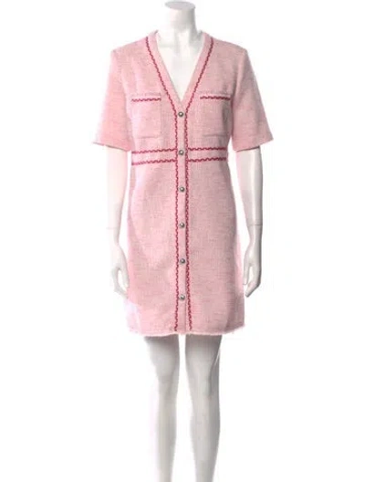 Pre-owned Maje Patterned Mini Dress W/ Tags In Multi