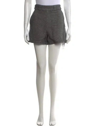 Pre-owned Maje Patterned Mini Shorts In Black
