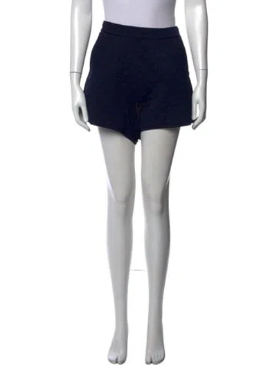 Pre-owned Maje Patterned Mini Shorts In Blue