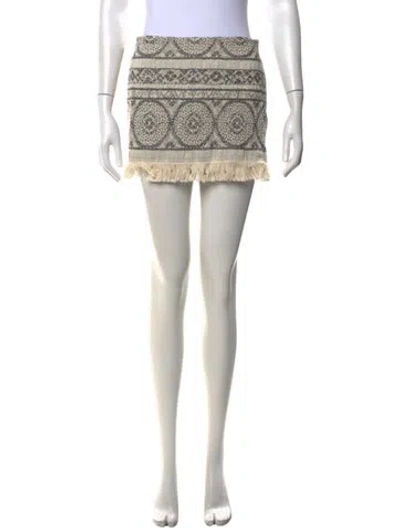 Pre-owned Maje Patterned Mini Shorts In Neutral