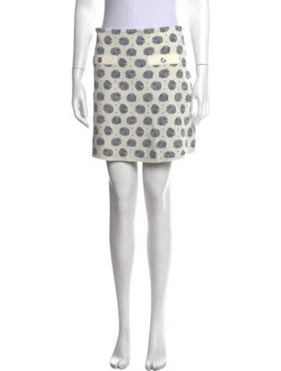 Pre-owned Maje Patterned Mini Skirt In Black