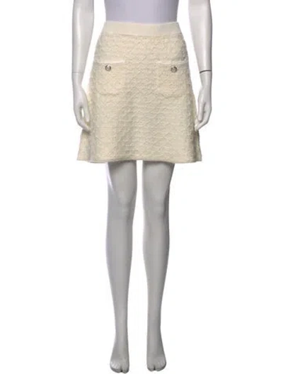 Pre-owned Maje Patterned Mini Skirt In Neutrals