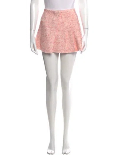 Pre-owned Maje Patterned Mini Skirt In Pink
