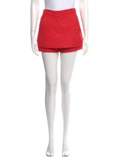 Pre-owned Maje Patterned Mini Skirt In Red
