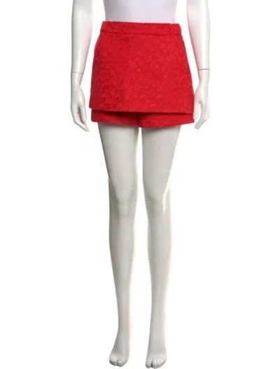 Pre-owned Maje Patterned Mini Skirt In Red