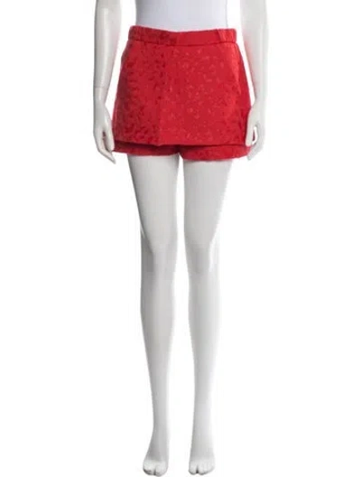 Pre-owned Maje Patterned Mini Skirt In Red