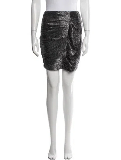 Pre-owned Maje Patterned Mini Skirt W/ Tags In Blue