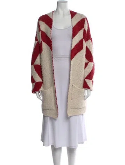 Pre-owned Maje Patterned Open Front Sweater