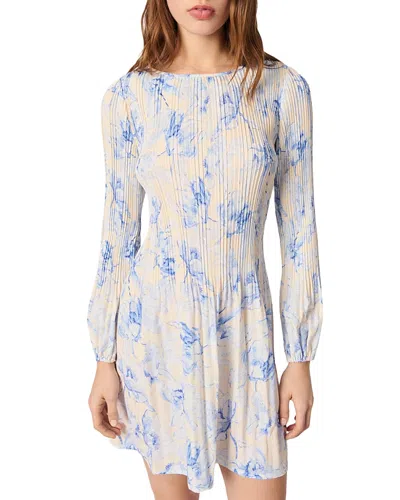 MAJE PATTERNED PLEATED DRESS