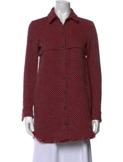 Pre-owned Maje Patterned Sweater In Red