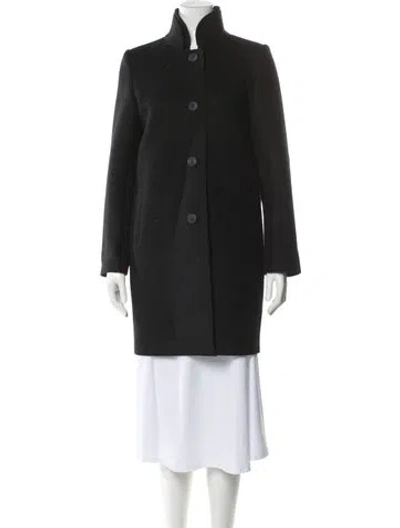 Pre-owned Maje Peacoat In Black