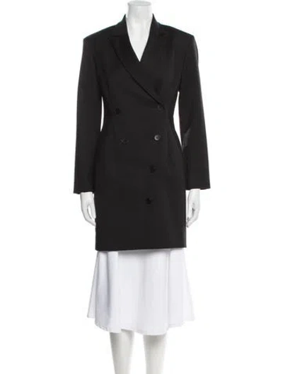 Pre-owned Maje Peacoat In Black