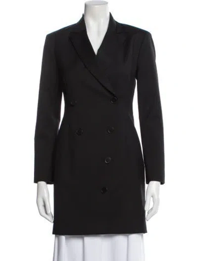 Pre-owned Maje Peacoat In Black